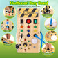 Wakeinsa Montessori Busy Board,Montessori Toys For 1-3 Years Old,Baby Sensory Board,Preschool Learning Activities,Wooden Toys Fo