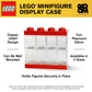 Room Copenhagen Lego Minifigure Display Case, Stackable Storage Container For Collectible Figurines, 4 Stud, Bright Red