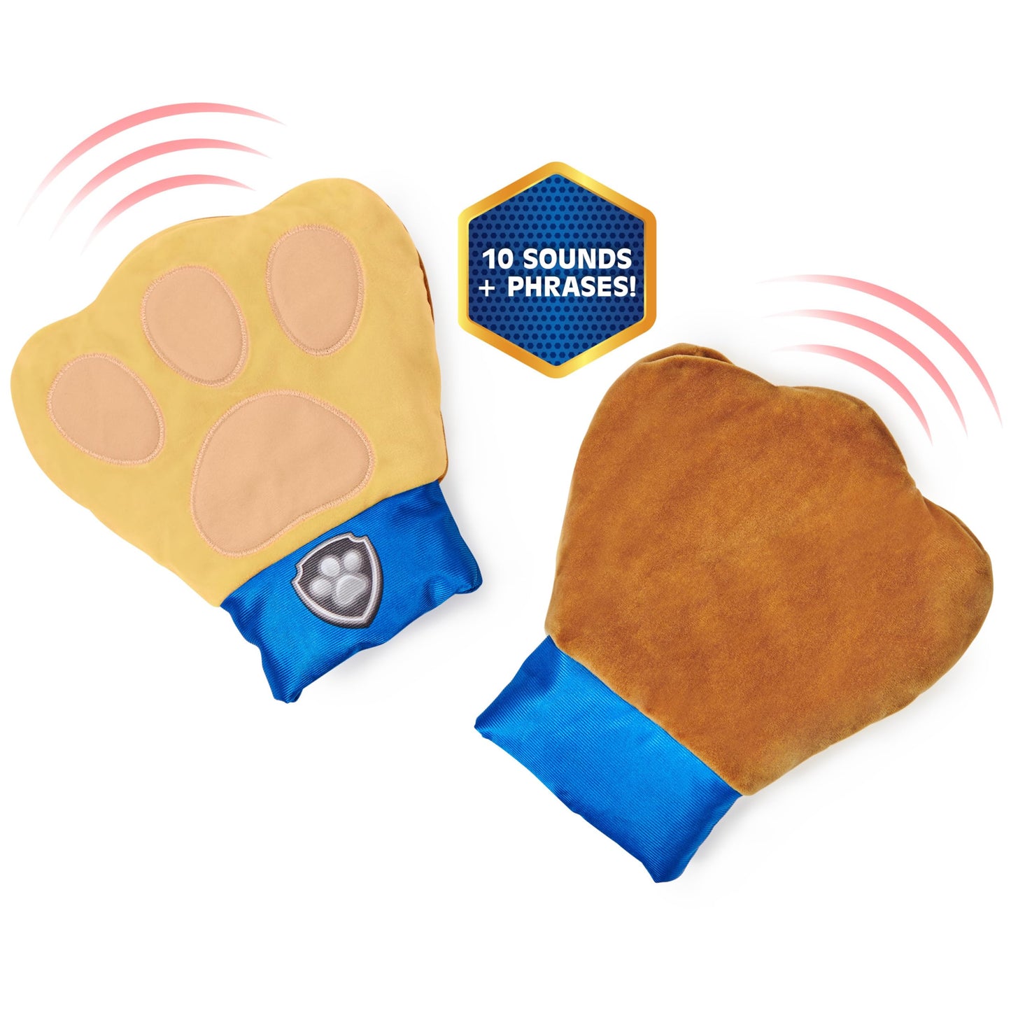 Paw Patrol Chase Hero Paws Plush Toy with 10 Sounds, Large, Interactive Plush Paws, Model 6061927, Ages 3+