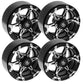 4Pack Vgoohobby 1.9 Metal Beadlock Wheels RC Wheel Rim Set 6-Spoke Compatible with Traxxas TRX4 Axial SCX10 AXI03007 Tamiya CC01