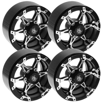 4Pack Vgoohobby 1.9 Metal Beadlock Wheels RC Wheel Rim Set 6-Spoke Compatible with Traxxas TRX4 Axial SCX10 AXI03007 Tamiya CC01