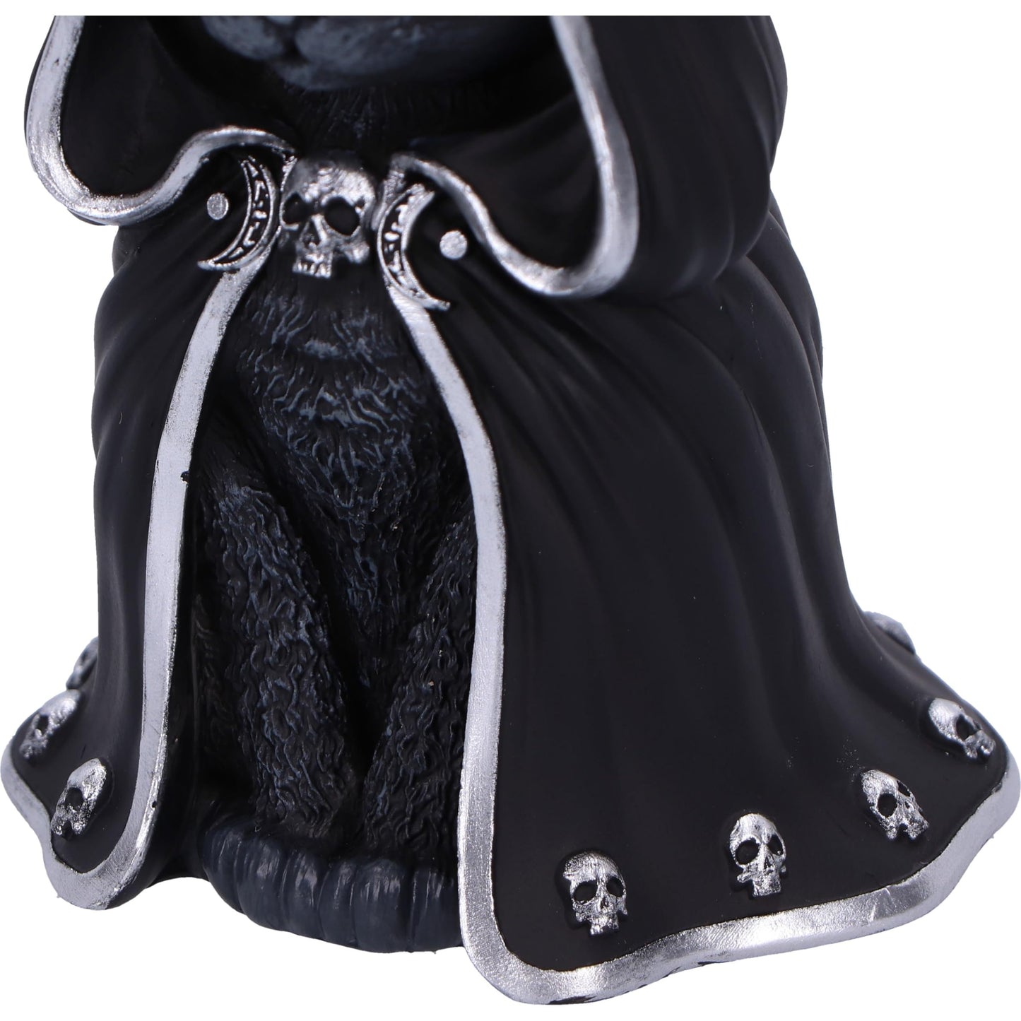 Nemesis Now Cult Cuties Zefur Figurine 10cm, Resin, Black, Cult Cuties Collectible Zefur Figure, Scarily Adorable Cat in Cloak,