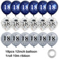 UniBirthLon 18Pcs Navy Blue Silver 18th Birthday Balloons Decoration, Rubber Latex Confetti Balloons for Men Women Party Décor