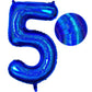 Number 5 Balloon 40 Inch, Dark Blue Big Number Balloon, Giant Foil 5 Balloons Number, Helium 5Th Birthday Balloons For Kids Boys