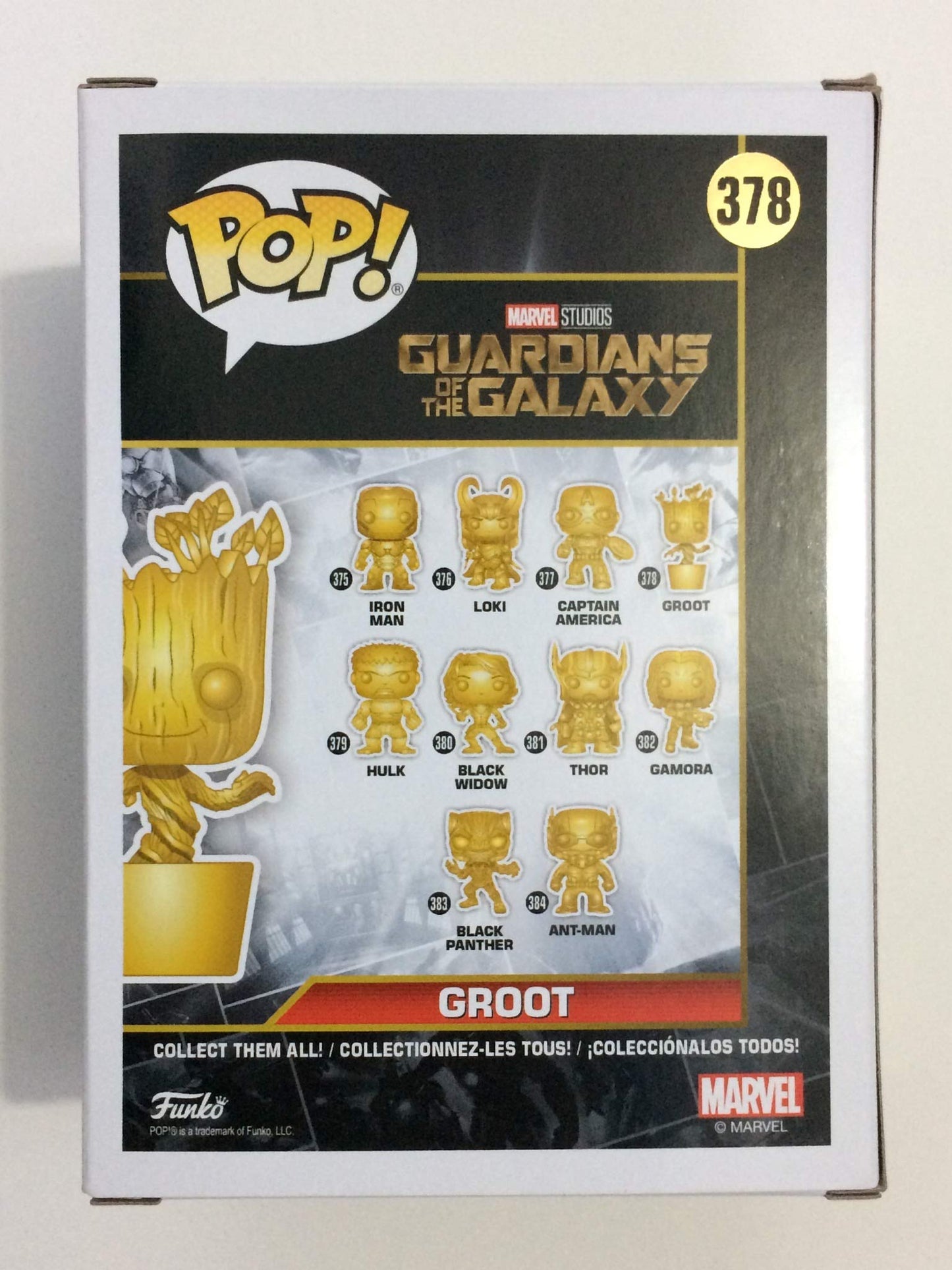 Funko Pop Marvel: Marvel Studios 10 - Groot (Gold Chrome) Collectible Figure, Multicolor