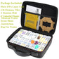 Bucher&Rossini Mexican Train Dominoes Set Double 15, 136 Colored Dot Tiles With Hard Eva Carry Case For Kids & Adults Dominoes Board Game
