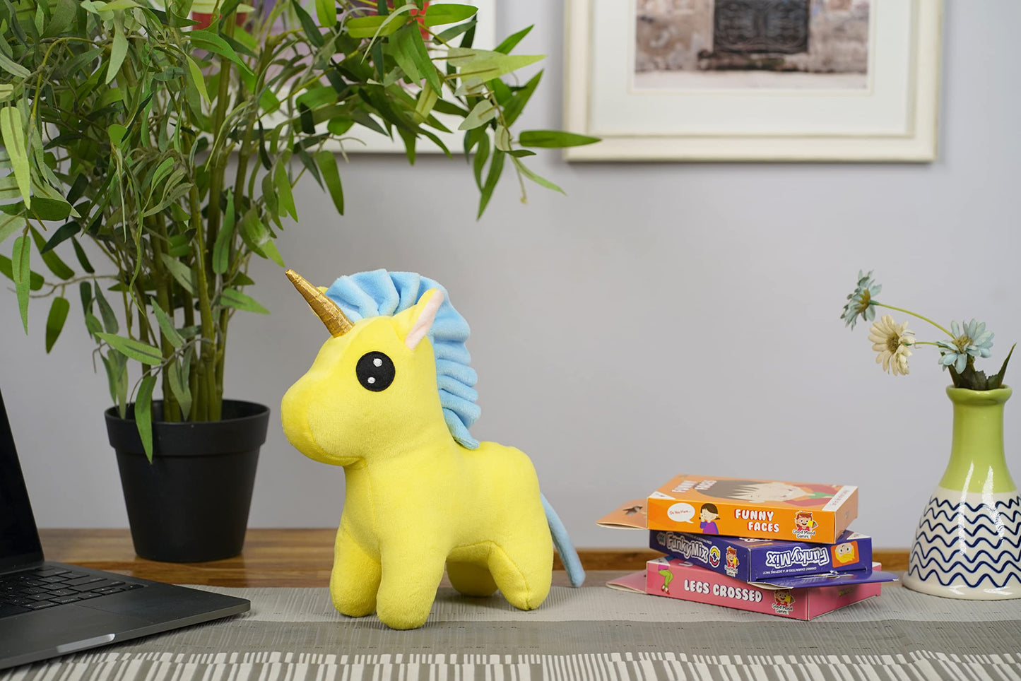 Furrendz Radiant Unicorn 10'' Plush|Animal Character Soft Toy-Unicorn|Furry Plush|Soft & Anti Allergic Fabric|Safe For Kids|Role