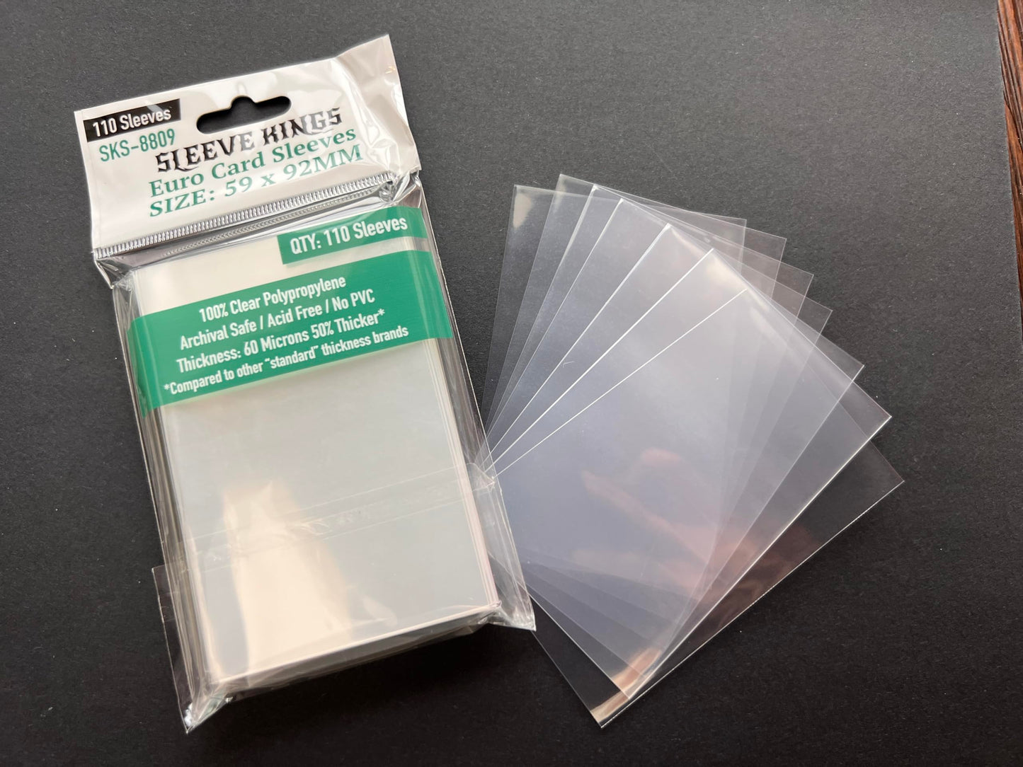 Sleeve Kings Euro Card Sleeves 59 X 92 Mm (10X110 Pack, 1100 Sleeves)