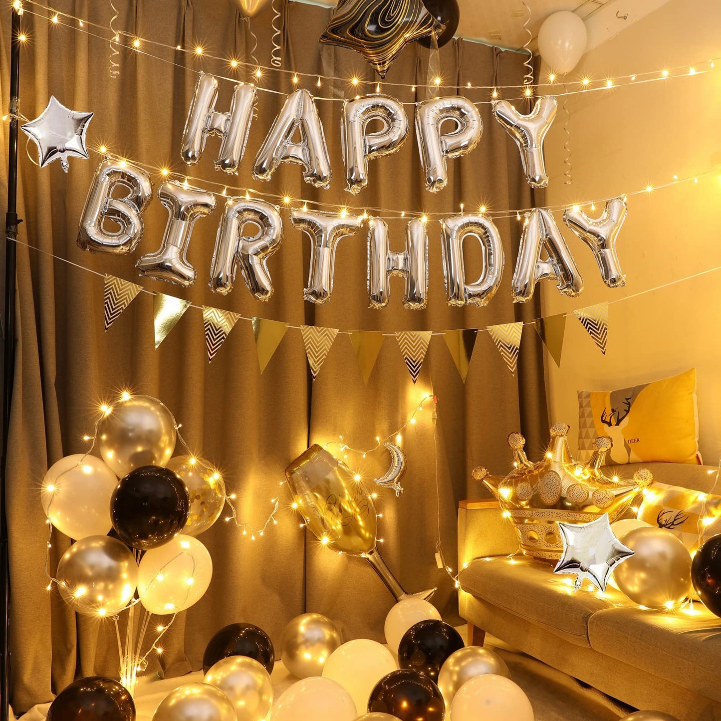 Happy Birthday Balloons Banner