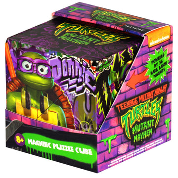Shashibo Teenage Mutant Ninja Turtles Shape Shifting Box - Award-Winning, Patented Magnetic Puzzle Cube W/36 Rare Earth Magnets - Fidget Cube Transforms Into Over 70 Shapes (Donnie Series 2)