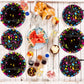 Gisgfim 48 Pcs Neon Plates Party Supplies Glow Birthday Party Decorations Glow In Dark Paper Dessert Plates Disposable Neon Them