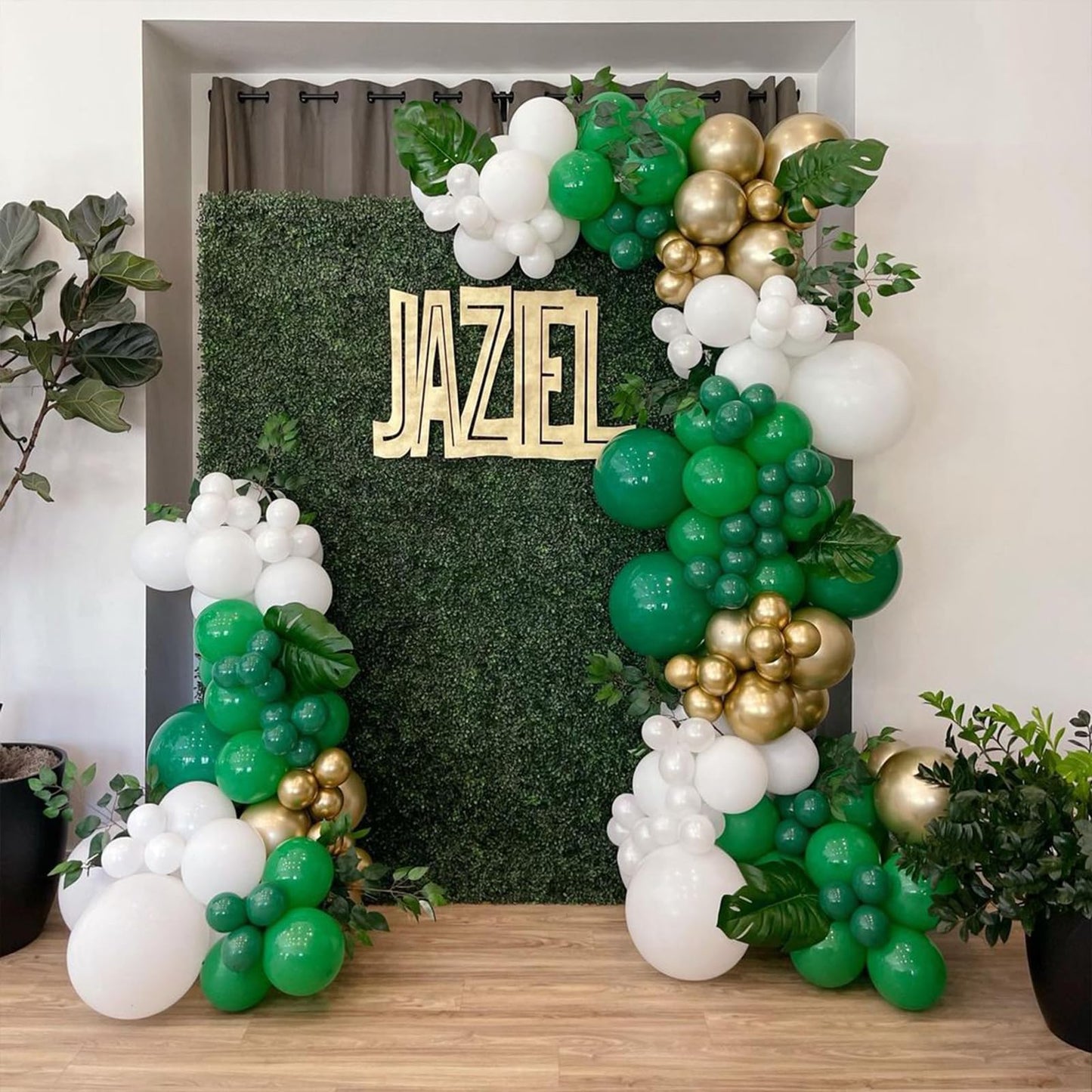 Nisocy Dark Green Latex Balloon Arch Kit, 102Pcs 18In 12In 10In 5In Arch Garland For Festival Picnic Anniversary Birthday Green