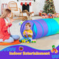 Moncoland Kids Play Tunnel Tent For Toddlers, Colorful Pop Up Crawl Toy Baby Infant Children Or Dog Cat Pet, Collapsible Gift Boy And Girl Game (Colorful Kids Tunnel)