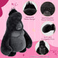 Comnonage Stuffed Animal Gorilla - 15 Inch Plush Toy, Soft Cotton, Black, Model QC-P, Ideal Gift for Kids and Room Decoration
