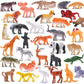 KarberDark Animal Toy Set - 64-Piece Multicolor Plastic Jungle Figures for Kids - Party Favors, Goodie Bag Stuffers, Classroom Rewards