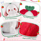 MIAODAM Strawberry Bunny Plush Toy-Soft Huggable Stuffed Animal for Babies, Kids & Collectors, Birthday Present & Nursery Decor