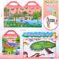 6 Set (260pcs) Puffy Sticker Books Activity for Kids, Animal, Farm, Dinosaurs, Space, Vehicle, Ocean, 3D Reusable Stickers for B