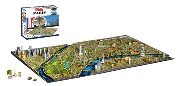 4D Cityscape Paris Time Puzzle - Standard Size, Multi-Color, Plastic Model 40028