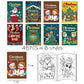 Enxhz 48 Pack Christmas Coloring Books for Kids Girls Boys, Bulk Coloring Books Xmas Holiday Party Favors Gifts, Xmas Stockings