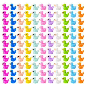 WEHOO 220 Pieces Mini Resin Duck Miniature Figures Micro Fairy Garden Landscape Aquarium Hide and Seek Prank Dollhouse Ornament