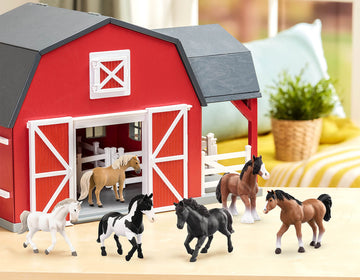 Terra by Battat 6" Horse Toys - Realistic Plastic Horse Figurines, Small Size, White, Model AN6117BZ, Ideal for Kids 3+