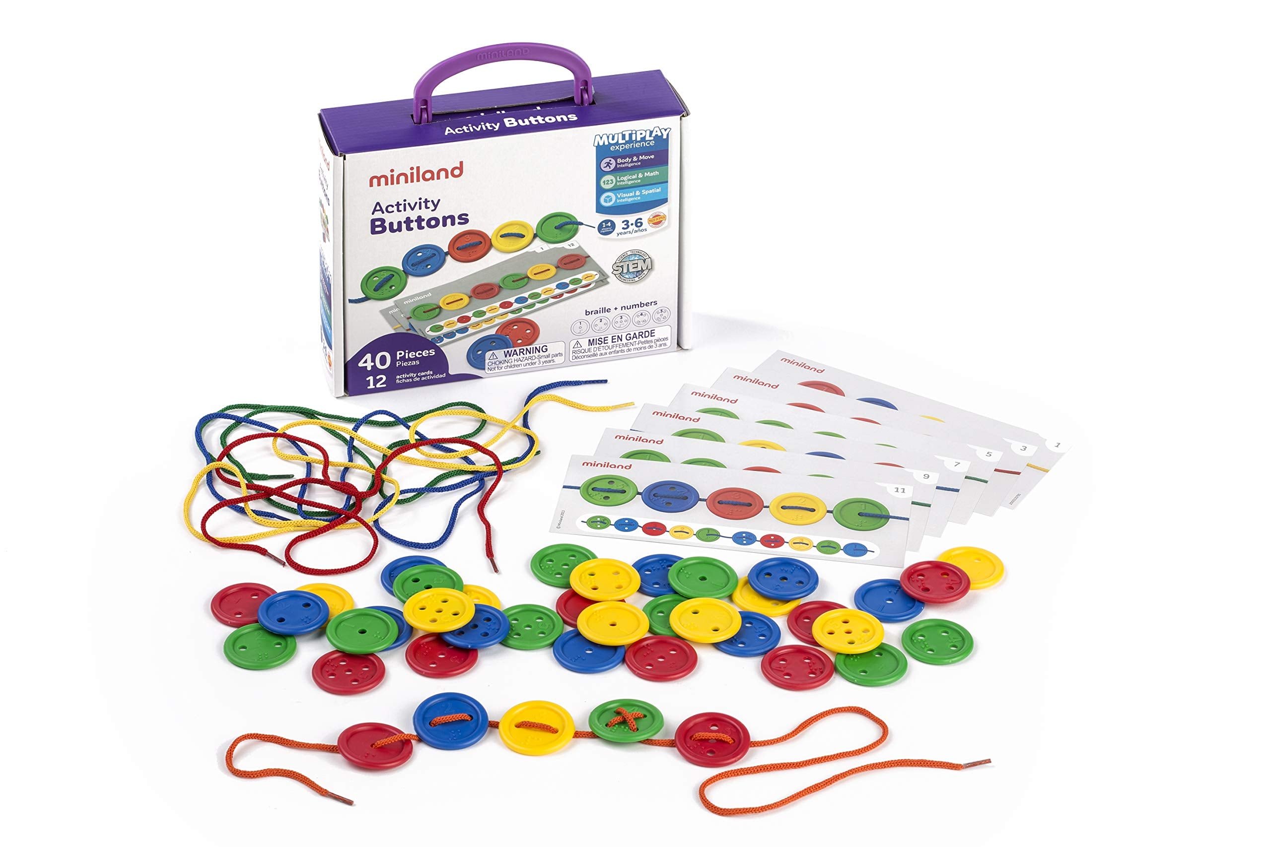 Miniland Educational - Activity Buttons With Laces – Toytooth
