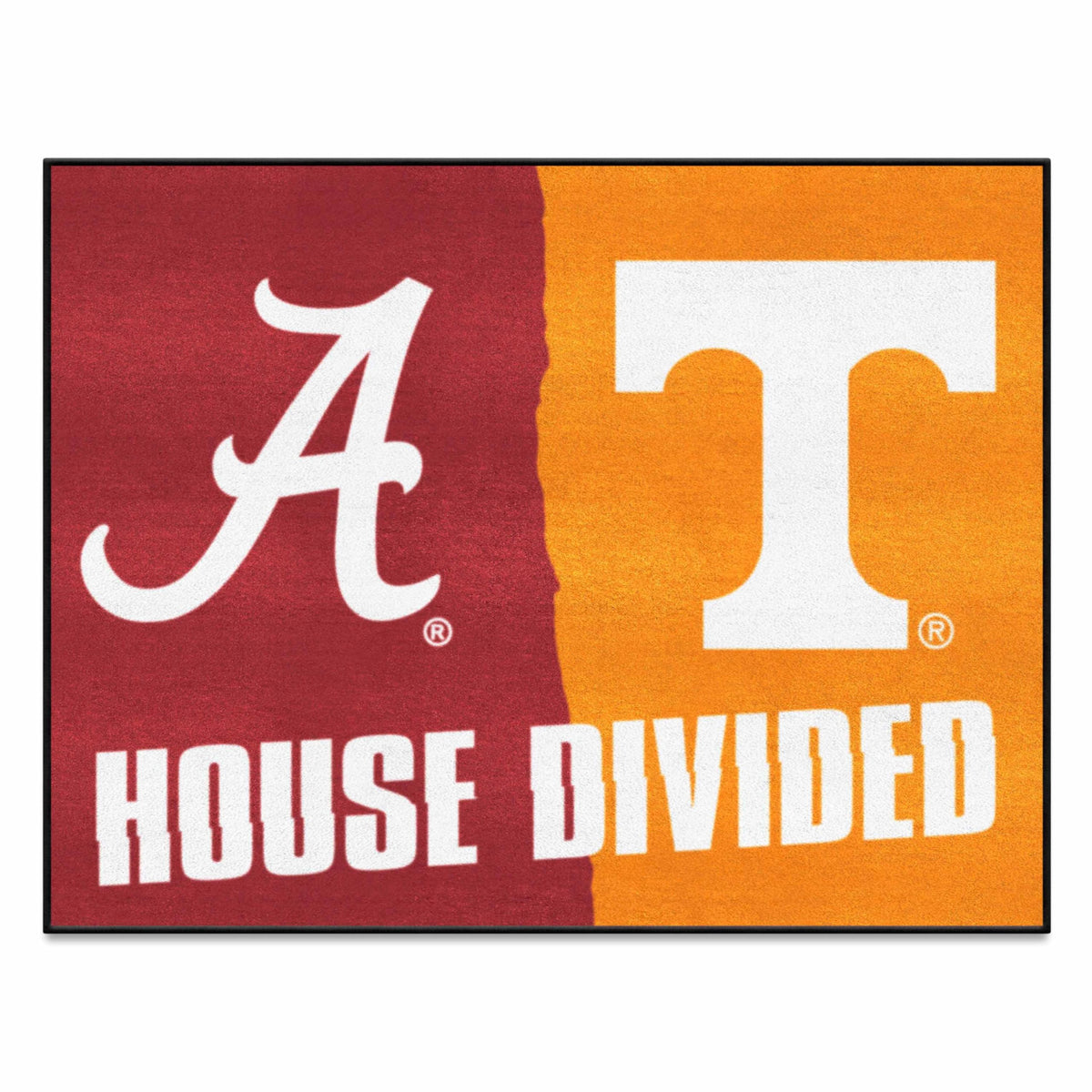 FANMATS 18673 Alabama / Tennessee House Divided Rug - 34 in. x 42.5 in.