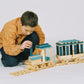 Kapla 40 Squares Light Blue - Wooden Construction Set - 40 Light Blue Colored Building Planks - For Ages 3+