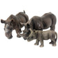 Funshowcase African Jungle Animals Toy Rhinoceros Figure Realistic Miniature 3-Piece #1698-1700