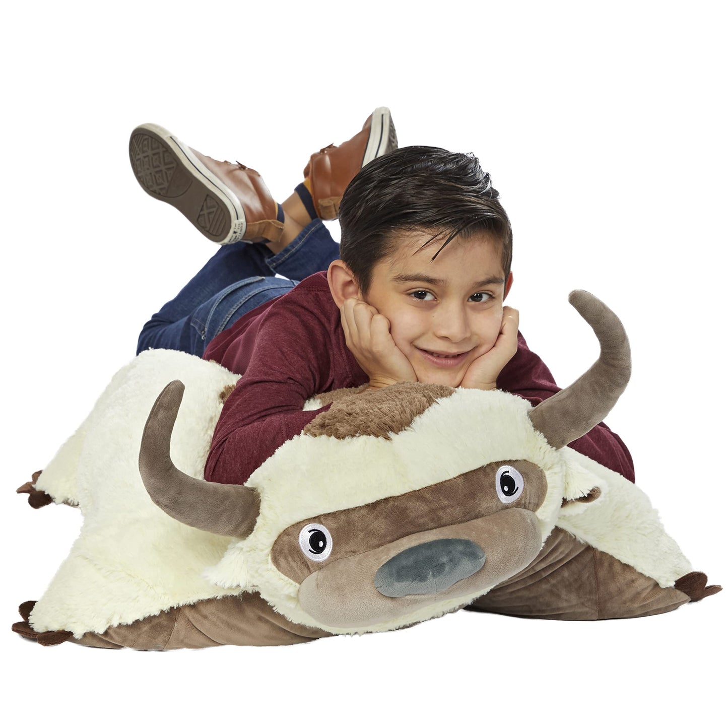 Pillow Pets Jumboz Appa Plush Toy, 30" White Stuffed Animal, Nickelodeon Avatar: The Last Airbender, Model 01402615H