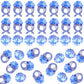 LACGO 60 PCS Halloween LED Flashing Bumpy Rings - Jelly Blinking Rubber Rings with Blue Light mature-themed Novelty Favor Glow up Finger Toys Gift for Birthday Bachelorette Parties Wedding Prizes