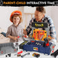 Kids Tool Bench with Electric Drill and Chair, Christmas Birthday Gift for Boys Girls Age 3,4,5+ Pretend Play Kids Tool Set, Tra