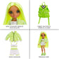 Rainbow High Jr High Series 2 Karma Nichols- 9 NEON Green Posable Fashion Doll with Designer Accessories and Open/Close Backpack