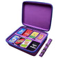 Ltgem Game Card Travel Case,Compatibility Taco Cat Goat Cheese Pizza/Skyjo/Uno/Playing Card Against Humanity And Other Game Cards,This Card Box Can Hold 2500+Game Cards (Purple)