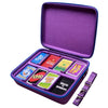 Ltgem Game Card Travel Case,Compatibility Taco Cat Goat Cheese Pizza/Skyjo/Uno/Playing Card Against Humanity And Other Game Cards,This Card Box Can Hold 2500+Game Cards (Purple)