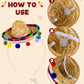 Melisheer 18 Pieces Sombrero Hats, Universal Cinco De Mayo Themed Costume Headwear, Fiesta Headbands with Ball Fringe and Fabric