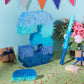 Sratte Number 1 2 3 4 5 6 7 8 9 Piata with Stick Blindfold Confetti, Gradient Blue Piata for Kids Boys Girls Birthday Party Anni