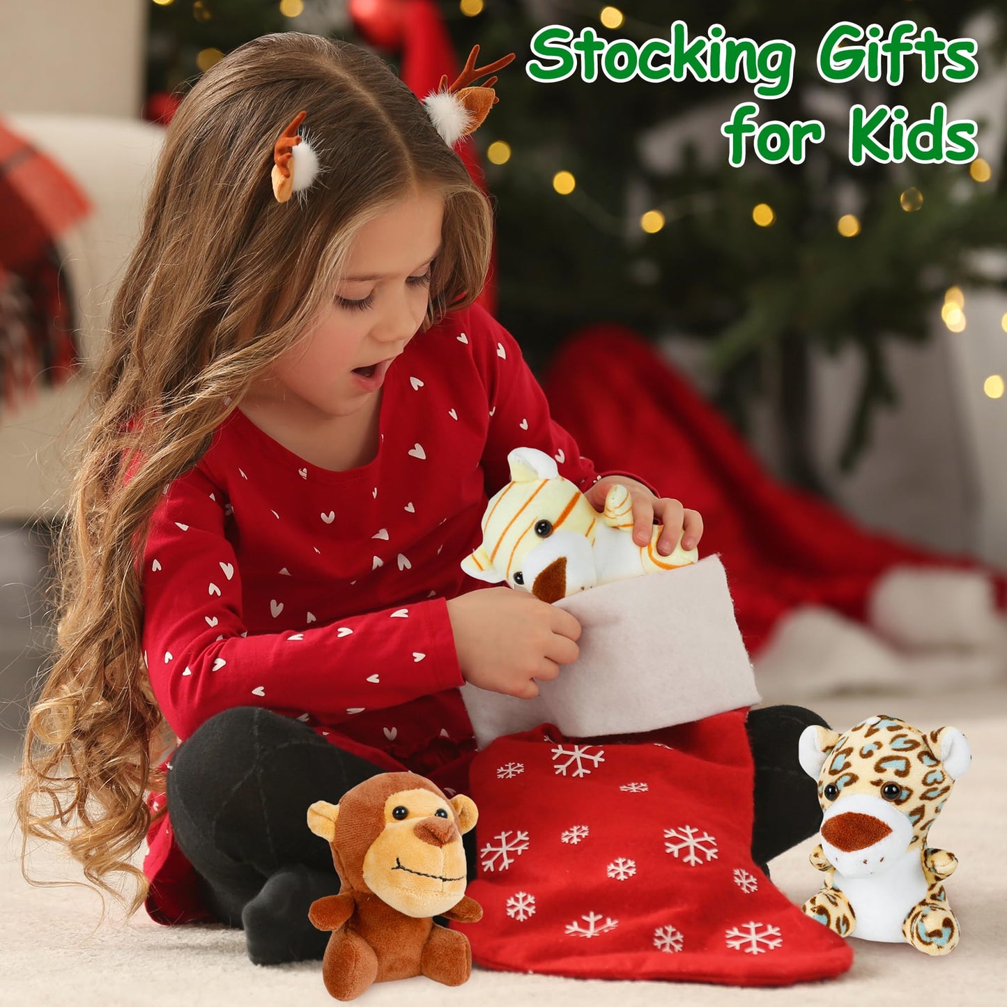 Arrozon 24 Pcs Stocking Stuffers For Kids, Small Stuffed Animals Bulk, Mini Stuffed Animals 4.5 Inch Cute Stuffed Animal, Toddle
