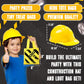 Bedwina Construction Themed Party Supplies - (24 Pack) Construction Party Favors Hat & Mini Tote Bag Supplies - (12) Yellow Cons