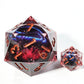 Mini Planet 50mm Chonk D20 DND Liquid Core Dungeons and Dragons RPG Eyeball Handmade Resin Polyhedral Dice