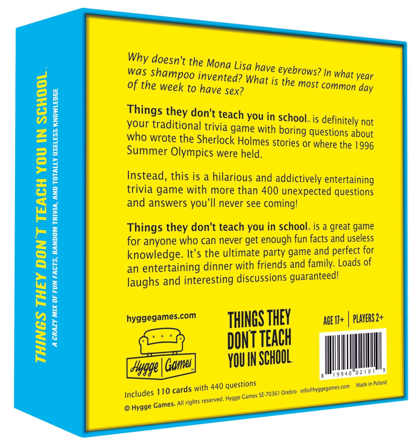 Hygge Games Things They Don'T Teach You In School Party Trivia Game Blue, 1 Ea