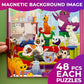 Quokka Magnetic Puzzles For Toddlers 3-4 - 2X48 Travel Puzzle Games For Kids Ages 3-5 Years Old - Car Activities Toy For Boys And Girls 4-6 Yo - Cats & Dogs Learning Magnet For Road Trip