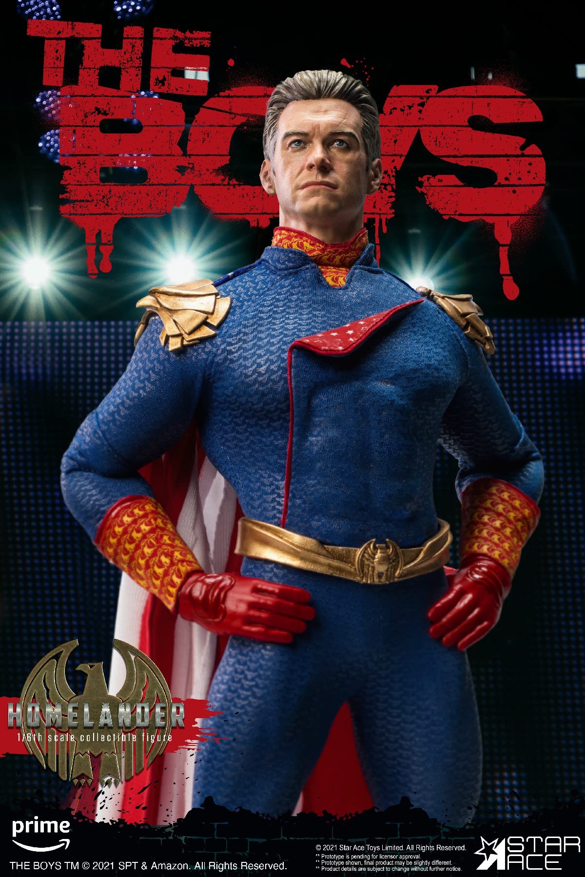 Star Ace Toys The Boys: Homelander 1:6 Scale Deluxe Action Figure Multicolor