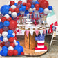Janinus Blue Red White Balloon Garland Kit 4Th Of July Balloon Arch 5+12+18   For Baseball Party Veterans Memorial Day Nautical