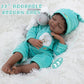 Milidool Black Reborn Baby Dolls Girl Doll 22 inch African American Lifepreviously openedborn Baby Girl Dolls Realistic Silicone Baby Doll That Look Real with Lamb Theme Set Gift
