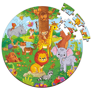 Webby Jungle Jigsaw Puzzle For 5 And Above, 60 Piece, Multicolour