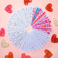Quelay 120 Pcs Valentines Slap Bracelets Valentine's Day Crafts Color Your Own Slap Bracelets White Blank Snap Wristbands Bulk V
