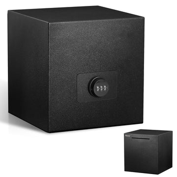 Hicocool Piggy Bank For Adults Password Stainless Steel Reusable Piggy Bank, Metal Money Box With Lock, Unbreakable Money Saving Box For Cash Saving(7.9 Inch, Black)