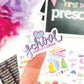 412 School Stickers - Girl Power Collection, Rainbows, Unicorns, Cheerleading, School Events, Teams, Sports, Clubs, Class Subjects & More