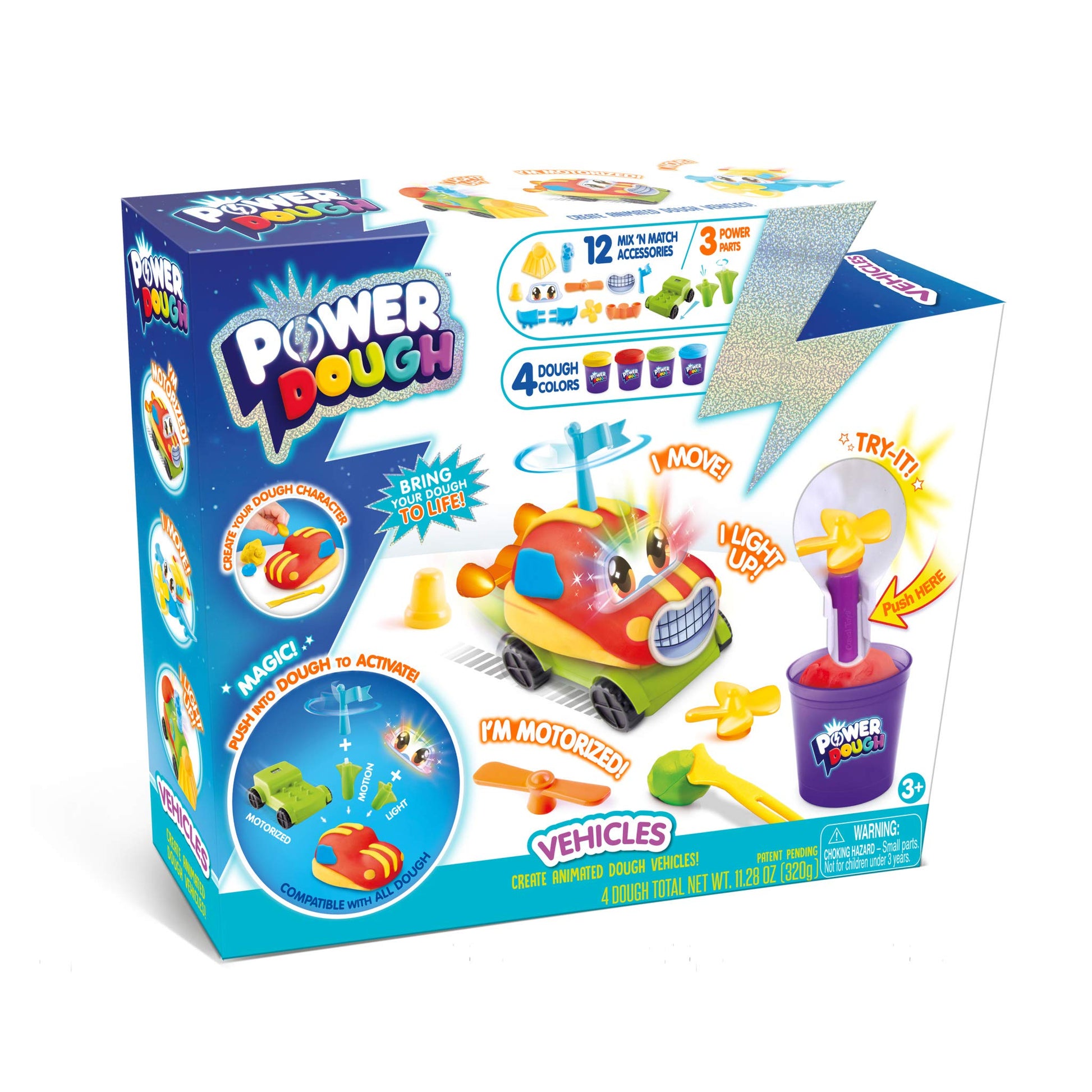 Canal Toys Power Dough Vehicles Large Box Interactive Dough (20 Piece)